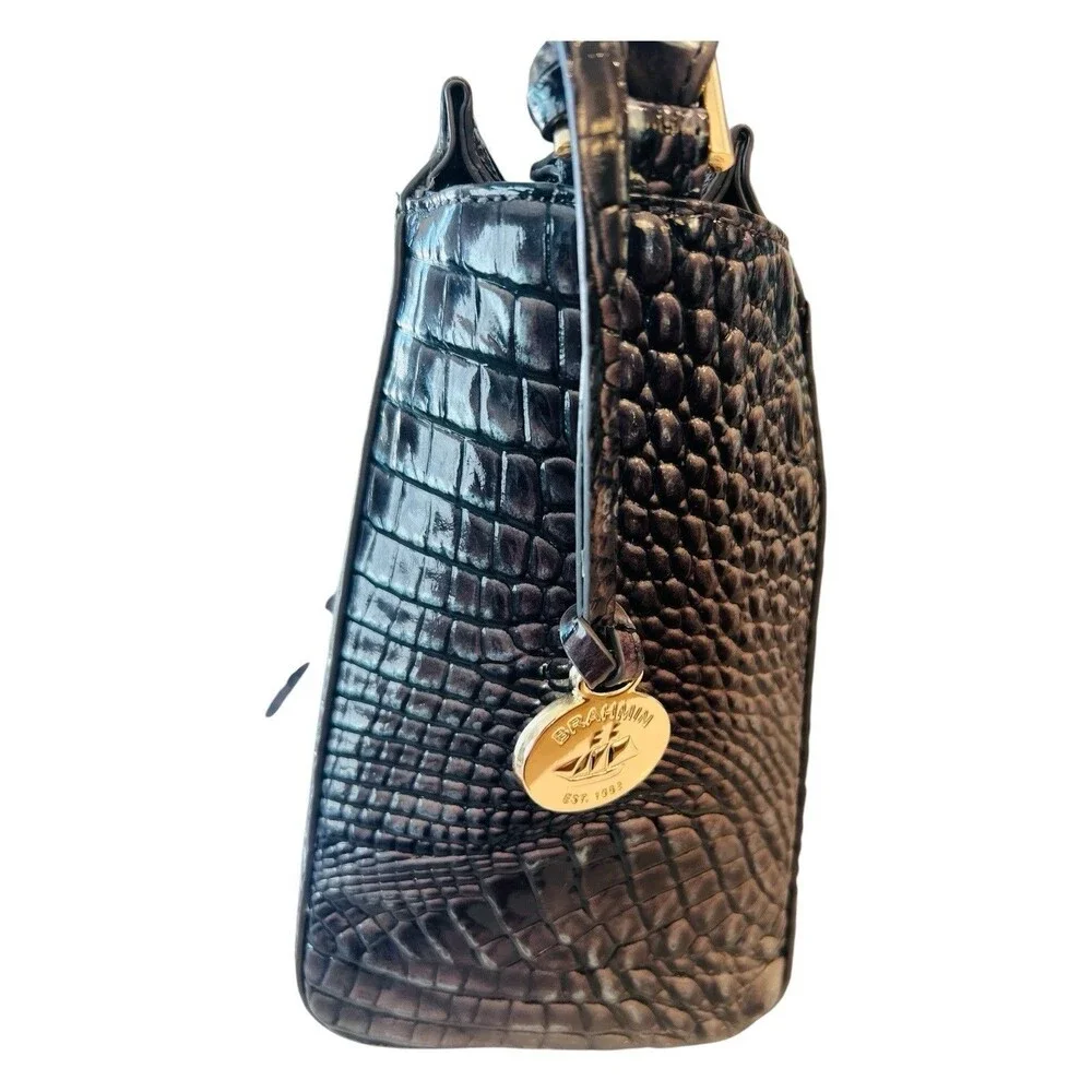 BRAHMIN Hillary Crossbody & Wallet Charcoal Ombre Melbourne Leather Dust Bag - Picture 3 of 8